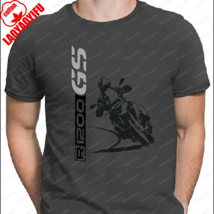 For 1200 GS Fans T-SHIRT Motorrad Motorcycles Shirt R1200GS Graphic T Shirts Motorcycle Enthusiast cotton Short-sleeve tee tops