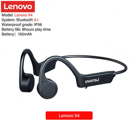 Lenovo X3 Pro Bone Conduction Earphones Bluetooth 5.3 Hifi Ear-hook Wireless Headset With Mic Waterproof Earbud X4 X7 headphones