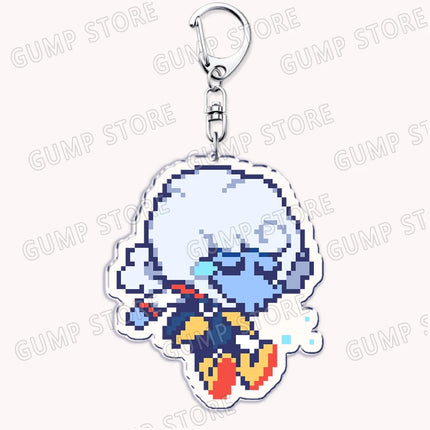 Cute Game Deltarune Keychains for Accessories Ralsei Kris Susie Spamton Undertale Angel Jewelry Keyrings Fans Gaming Gamer Gifts