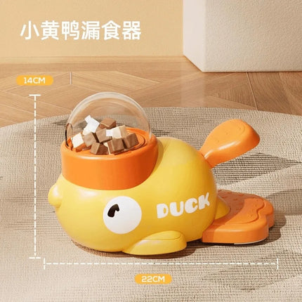 Pet Toys Automatic Feeder Cat Toy Freeze Dried Launcher Dog Chew Toy Duck Dispenser Interactive Pet Snack Dispenser for Cats