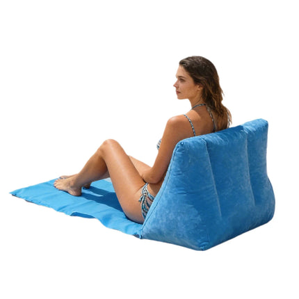 Inflatable Beach Pad - Portable Camping Chair for Outdoor Use - Waterproof and Moisture-proof - Foldable Pad - Velvet-textured -