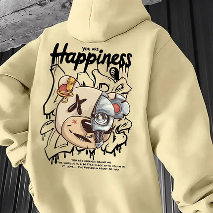 2026 New Design - Soft Bear Pattern Printed Women's Hooded Coat - Fall/Winter Outdoor Casual Comfort Top