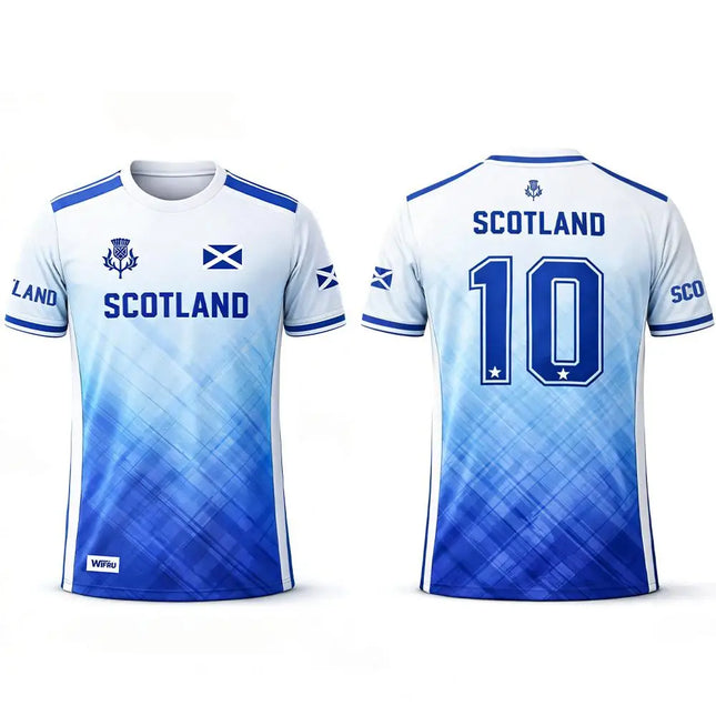 2026 Scotland Flag Print T-Shirt Summer Breathable Quick-Drying Sports Soccer Jersey Men's Everyday Training Apparel Fan Gift