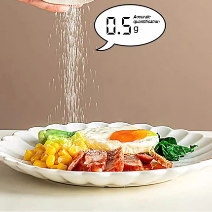 Kitchen Quantitative Salt Bottle Glass Sealed Moisture-Proof Seasoning Jar Outdoor Multi-Purpose Seasoning Box Can Adjustable
