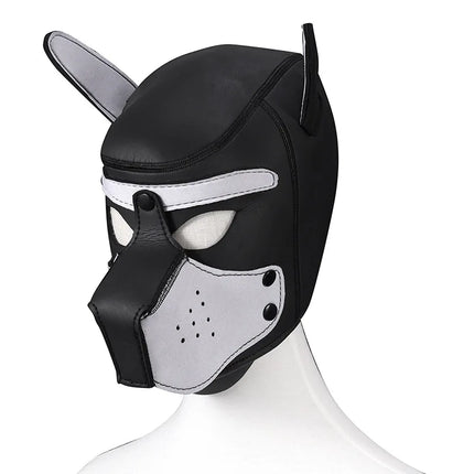 Party Masks Pup Puppy Play Dog Hood Sexy Neck Collar BDSM Bondage Kit Cosplay Full Head Ears Halloween Mask Sex Toy For Couples