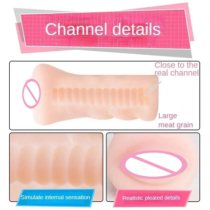 Masturbation anale vaginale orale Soft Real Vagin Pocket Pocket Pussy's Aircraft Cup masturbateur masturbateur sexe Toys for Men
