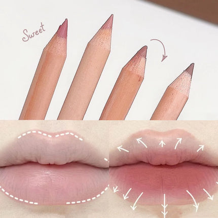 Waterproof Matte Lipliner Pencil Red Brown Contour Tint Filling Lipstick Long Lasting Non-stick Cup Moisturising Lips Makeup