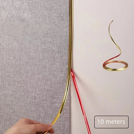10Mx0.8cm self-adhesive wall sticker, bedroom and living room decoration edge line, soft PVC wall line