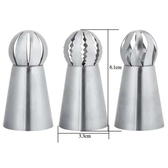 Stainless Steel Pleated Skirt Piping Nozzles Set - Stainless Steel Russian Nozzles Tips Piping Set Cake Decorating Toolkit