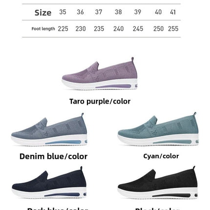 Spring New Women's Sports Shoes, Fashionable, Breathable, Lightweight, Non-slip, Wear-resistant, Casual Sports Shoes, Flat Shoes