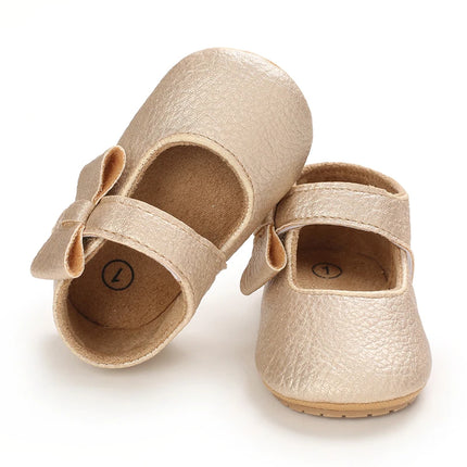 Spring and Autumn Baby Golden Princess Shoes Children's Soft soled Single Shoes Baby Girl Casual Shoes Baby Leather Shoes
