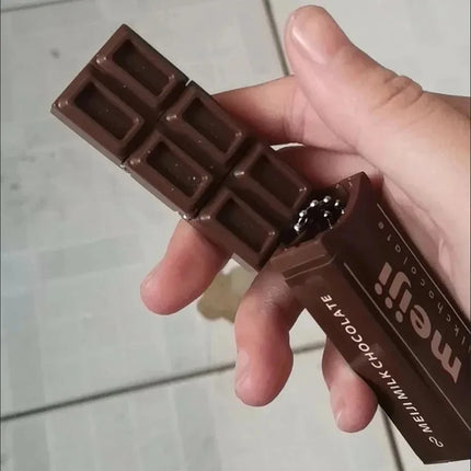 **-**Hot Japanese Style Simulated Meiji Chocolate Fidget Toy Bendable Snap Stress Relief Keychain Pendant Creative Gift S