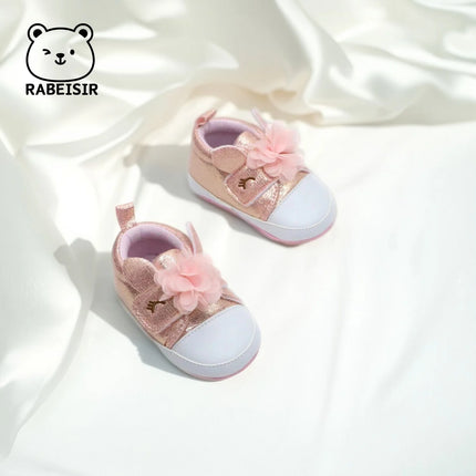 RABEISIR baby shoes princess shoes baby walking shoes 6-12-18 months soft sole breathable