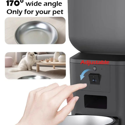 Furpipi 8L Smart Automatic Cat Feeder with 1080P HD Camera 5G WiFi Pet Feeder Tuya App Control Smart Dog Cat Kibble Dispenser