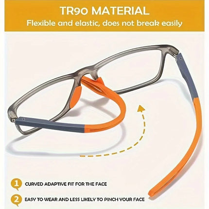4 Pack Sets Fashion TR90 Reading Glasses For Men Spring Leg Sports Presbyopia Glasses Anti Blue Light Glasses +100 ~+400
﻿
