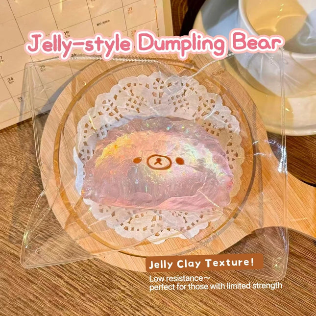 Squishy Rilakkuma dumpling with a soft buttery texture! This 185g dumpling bear is a cute sensory stress-relief toy you can squeeze and play with.