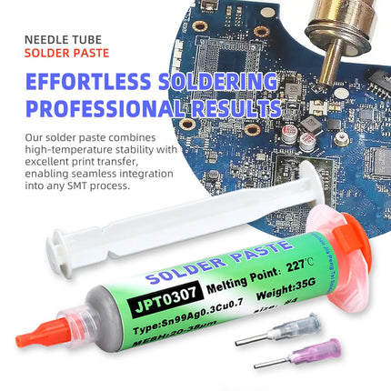 Lead Free High-Temperature Solder Paste Sn99 Ag0.3 Cu0.7 Needle Tube, Mobile Phone USB Socket Repair, LED Soldering