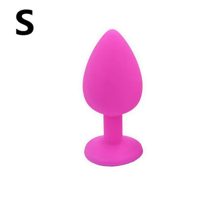 Unisex Silicone Butt Plug 3 Sizes Anal Dildo Sex Stopper Adult Toy for Men/Women Couple Anal Trainer No Vibrator