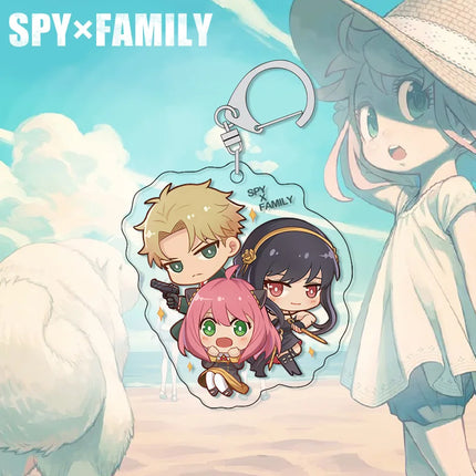 SPY×FAMILY Anya Keychain Acrylic Charm Cute Anime Figure Pendant for Backpack Bag Accessories Spy x Family Merchandise Gift for