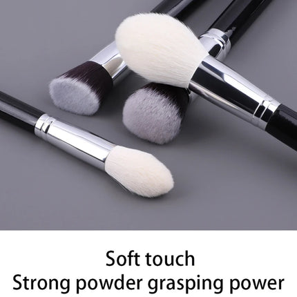 15 Pcs Makeup Brush Set Cosmetic Brushes Makeup Brushes Goat Hair for Eyebrow Eyeshadow Foundation Travel Portable with Pouch
