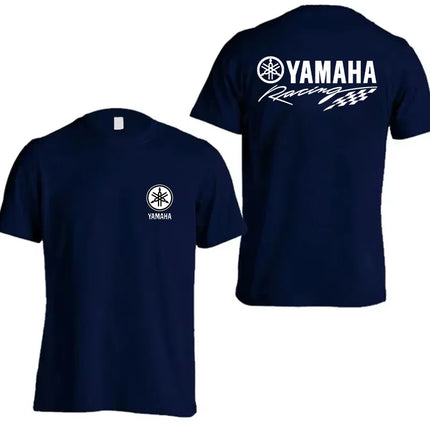 Yamaha Motorcycle Racing Short Sleeve T-Shirt round Neck 100% Pure Cotton Casual Fashion Top for Men And Women