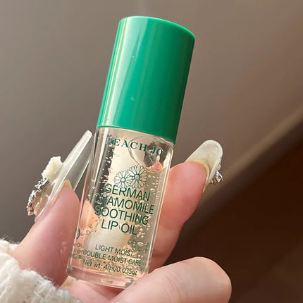 Chamomile Lip Oil, Long-Lasting Moisturizing, Nourishes Lips, Fades Lip Lines, Hydrates and Gives a Glossy Finish, Lip Care Cosmetics, Prevents Dryness, Suitable for Autumn and Winter Use, Christmas, Holiday Gift