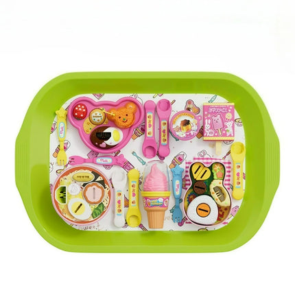 New 6PCS&Plate Set, Strawberry Food Pudding Feeding Toy, Desktop Ornaments Models, Role-Play & Early Learning Set For Kids Girls