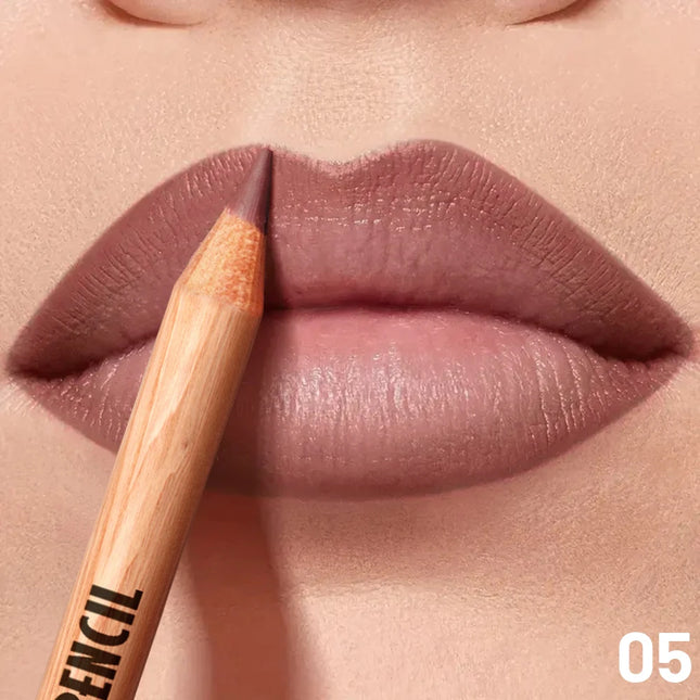 Crayon à lèvres et contour 2-en-1 mat, application douce et facile, ne dessèche pas