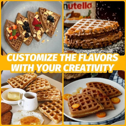 220V Household Waffle Machine Household Homemade Breakfast Sandwich Machine Adjustable Temperature Control Electric Cake Bell
