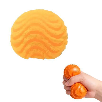 NeeDoh Fuzz Ball Wonder Waves Sensory Squeeze Toy Textured Stress Relief Fidget Ball for Adults Kids