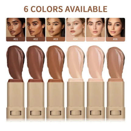 Foundation Stick Balm Serum Boosted Skin Tint Foundation Stick Smooth Plumper Hight Coverage Bronze Foundation Stick