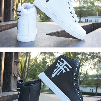 White Sneakers Man Vulcanized Sneakers Male Comfortable High Top Shoes Men Autumn Spring 2022 Fashion Mens Shoes Vulcanize Shoes