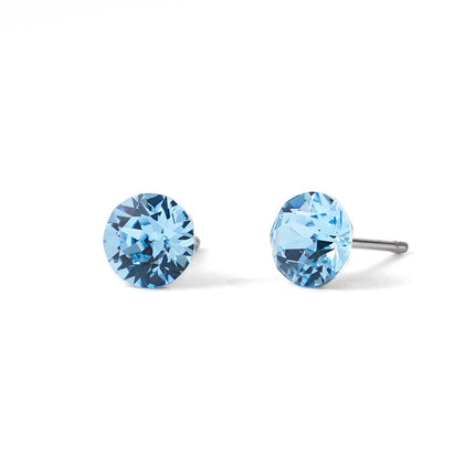 (Wholesale) Stainless Steel Stud Earrings Genuine Crystals from Austria for Women Girls Wedding Party Jewelry 4/6/8mm