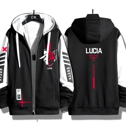 Game GRAY RAVEN：PUNISHING Gray Raven Print Hoodie Zip Up Coat Men's Hoodie Autunm Winter Man Hoodie Men's Sweatshirt