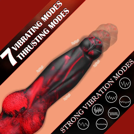 Thrusting Dragon Dildo Vibrator Sex Toys 8.7" 4IN1 Monster Remote Control Thick Dildo Suction Cup Dildo Anal Toys Adult Product