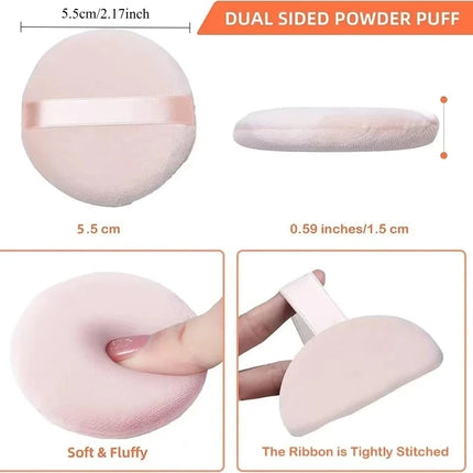 5/10Pcs Soft Velvet Makeup Sponge Loose Powder Cosmetic Puff Double-sided Face Makeup Sponge Concealer Wet Dry Makeup Tools