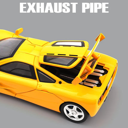 1:32 McLaren F1 XP4 XP5 1933 Supercar Alloy Metal Diecast Model Car Sound And Light Pull Back Children's Toys Car Holiday Gifts