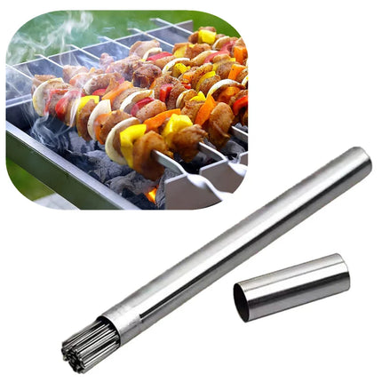 10/31pcs Reusable Stainless Steel Barbecue Skewers BBQ Kebab Iron Sticks for Outdoor Camping Picnic Cooking Tools