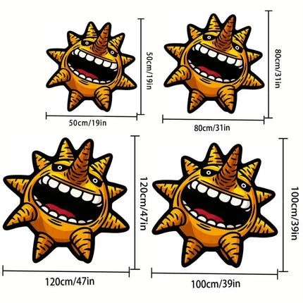 VIKAMA cartoon sun monster shaped carpet anti slip soft floor mat bedroom living room entrance door fun home decoration foot mat