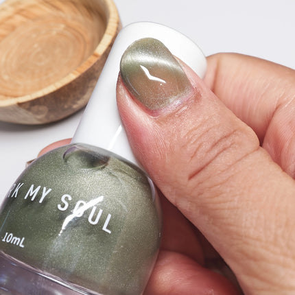 S146 Mint  10ml No  Bake Cat Eye Nail Polish Quick  Drying Long  Lasting Non  Peelable Oily with Fragrance No Need Lamp