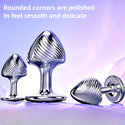 1PCS Mushroom Shaped Metal Anal Plug Anal Massage Dilator Prostatic Anal Stimulation Adult Couples Masturbation Toys