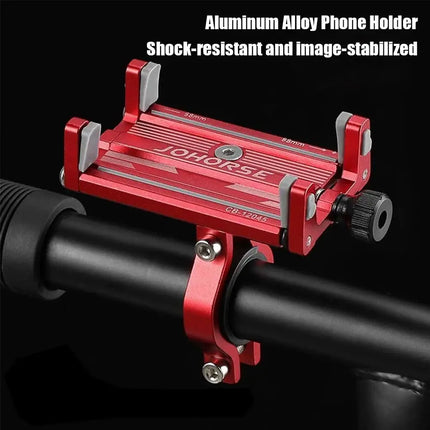 Universal Mobile Phone Holder Adjustable Aluminum Alloy Cell Phone Holder Clip Stand Bracket Mount Base For Scooter Bicycle Bike