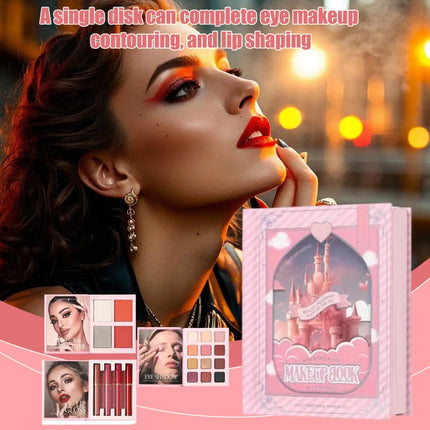Makeup Book Palette Multifunctional Makeup Product Portable Eyeshadow Palette for Women Girls Ladies College Students Travelers