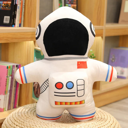 Plush Astronaut Spaceship Toy 1pc Stuffed Soft Doll Cartoon Pillow For Kids Creative Boys Birthday Gift Accompanying Decoration