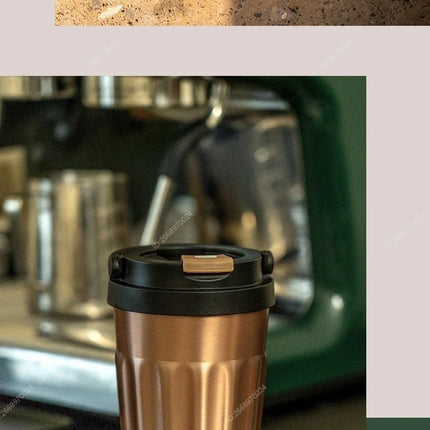 400/500ML Tyeso Vintage Coffee Mug Portable Steel Insulated Travel Cup Convenient Handheld 304 Stainless Thermos for On-the-Go