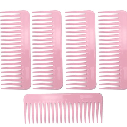 Hair Rectangular Plastic Wide Tooth Comb Handle Massage Comb Thick Long Hair For Home Use Detangling Hair Comb