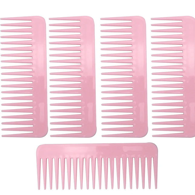 Hair Rectangular Plastic Wide Tooth Comb Handle Massage Comb Thick Long Hair For Home Use Detangling Hair Comb