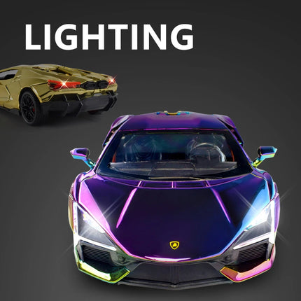 1:24 Lamborghini Revuelto Electroplate Alloy Model Car Toy Diecasts Metal Casting Sound and Light Car Toys For Children Vehicle