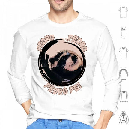 Pedro Dancing Rave Raccoon Hoodies Long Sleeve Pedro Pedro Pe Racoon Raccoon Cute Meme Rave Rave Racoon Viral Jaxomy