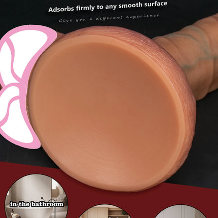 Super Big Soft Realistic Double-Layer Silicone Dildo with Suction Cup for Women and Men, Female Masturbator Penis Sex Toy